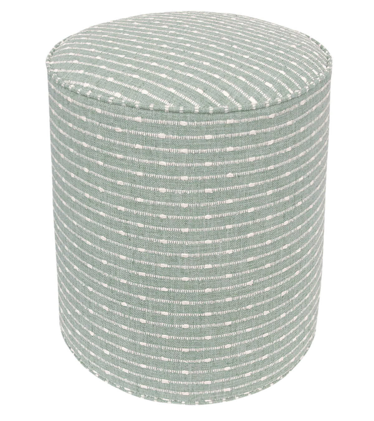 THE TIGHT ROUND OTTOMAN :: HAMPTON TWEED + BULLION FRINGE | LDC