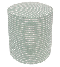 THE TIGHT ROUND OTTOMAN :: HAMPTON TWEED + BULLION FRINGE | LDC