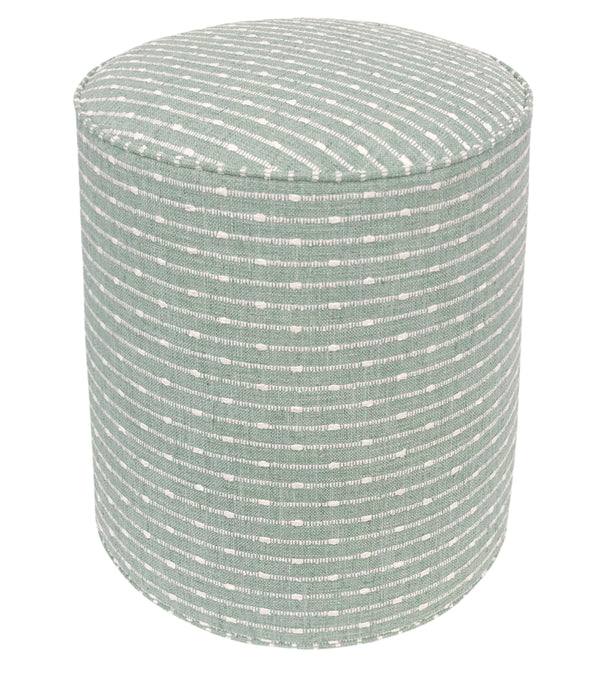 THE TIGHT ROUND OTTOMAN :: HAMPTON TWEED + BULLION FRINGE | LDC