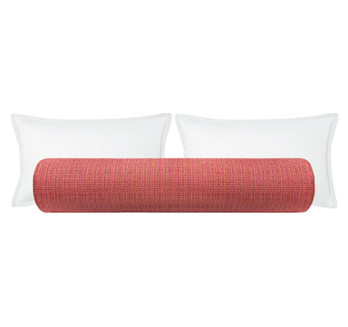 THE BOLSTER :: HEPBURN TWEED // ROSE & ORANGE
