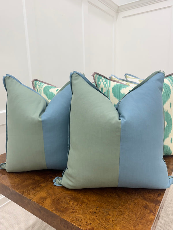 PAIR OF 22" THE DUET | CLASSIC LINEN // EUCALYPTUS + HYDRANGEA