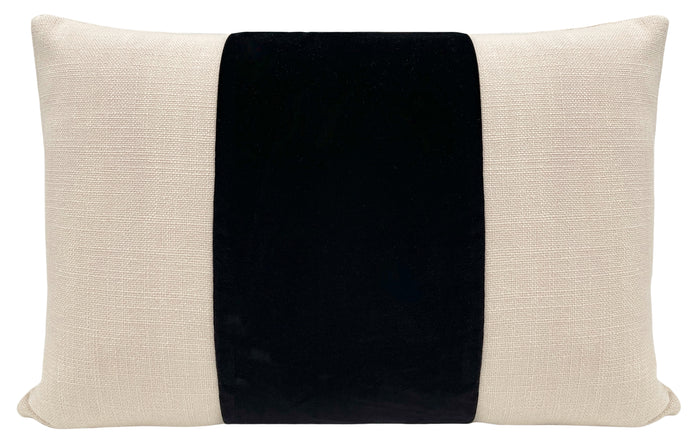 FINAL SALE : PANEL :: 14" X 20" STUDIO VELVET // NOIR PILLOW COVER