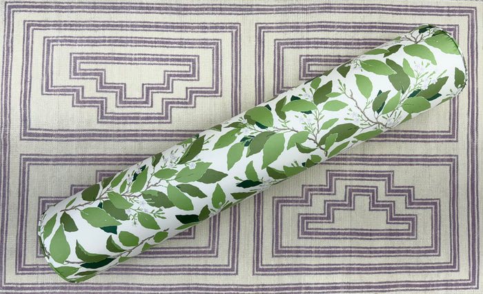 SHOWROOM  SALE : THE BOLSTER :: 9" X 48" DOGWOOD LEAF // IVORY | SCHUMACHER