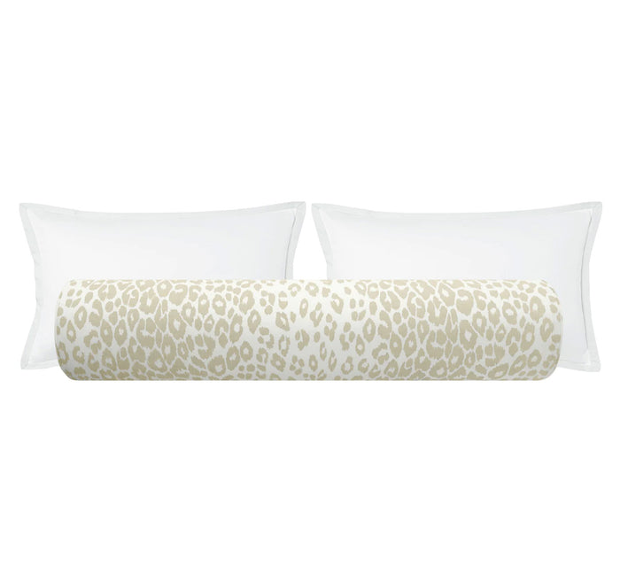 THE BOLSTER :: ICONIC LEOPARD // LINEN