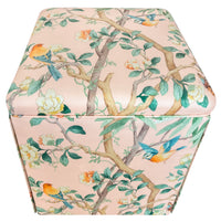 THE SKIRTED OTTOMAN :: IMPERIAL GARDEN // PINK PEONY