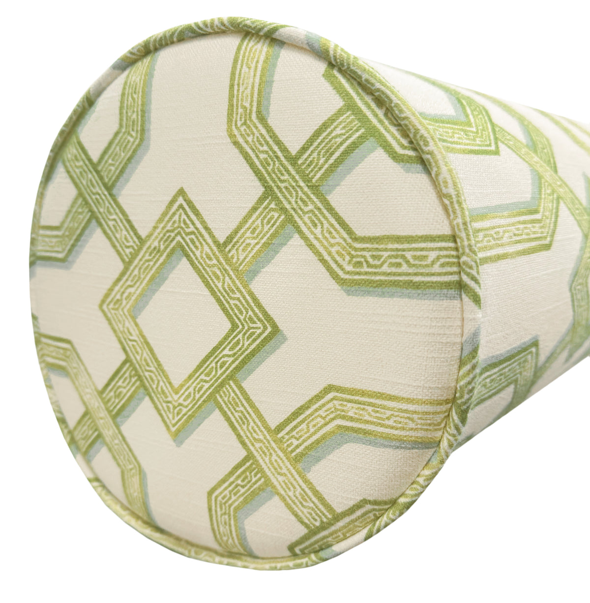 THE BOLSTER :: LATTICE PRINT // CELADON