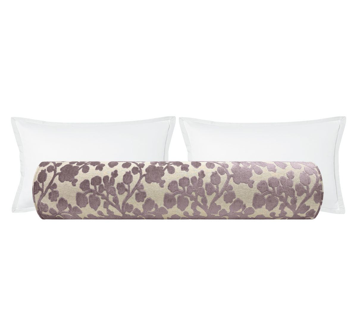 THE BOLSTER :: BLOSSOM CUT VELVET // SMOKEY AMETHYST