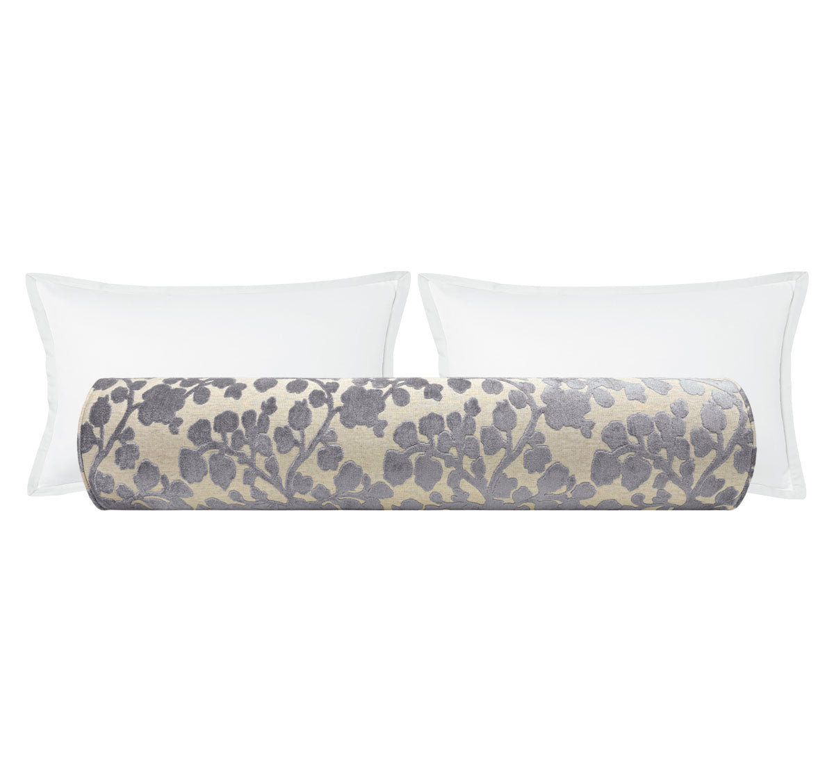 THE BOLSTER :: BLOSSOM CUT VELVET // CHROME