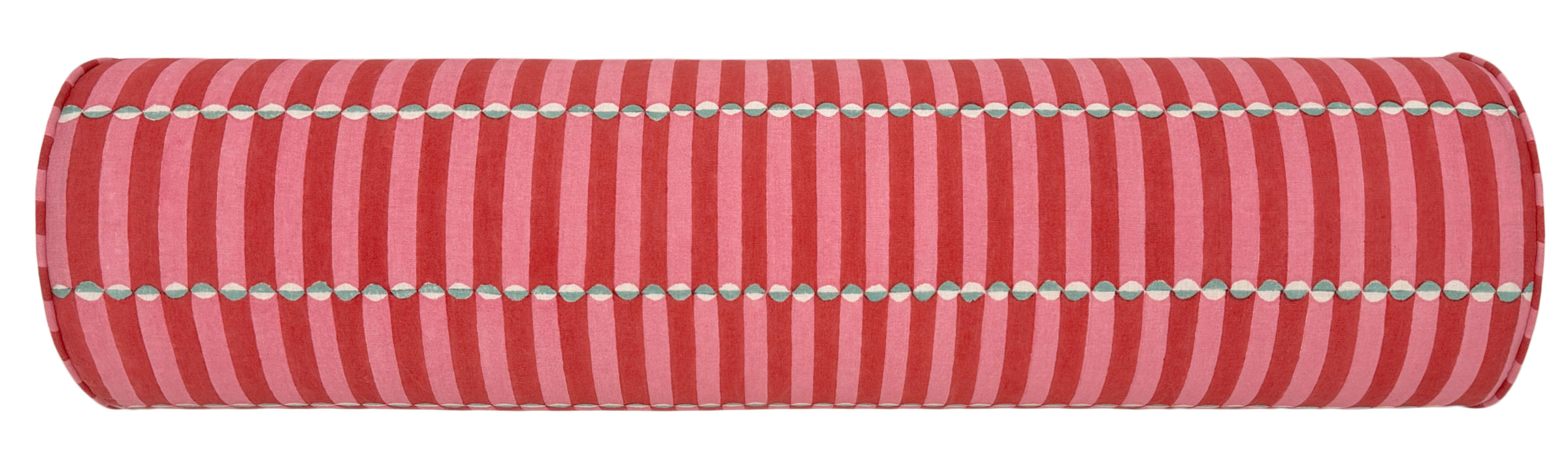 THE BOLSTER :: LUNA HAND BLOCK PRINT // PINK & RED | SCHUMACHER ...