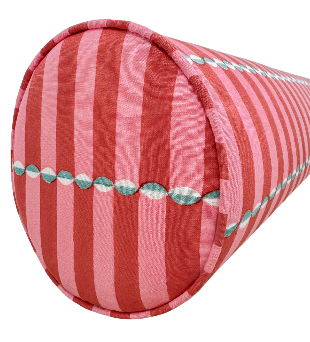 THE BOLSTER :: LUNA HAND BLOCK PRINT // PINK & RED | SCHUMACHER