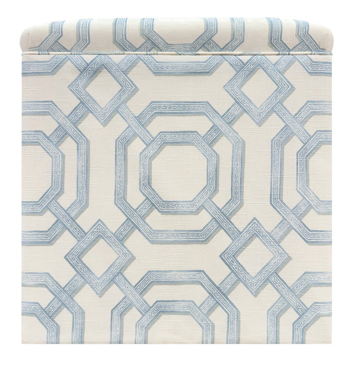 THE SKIRTED OTTOMAN :: LATTICE PRINT