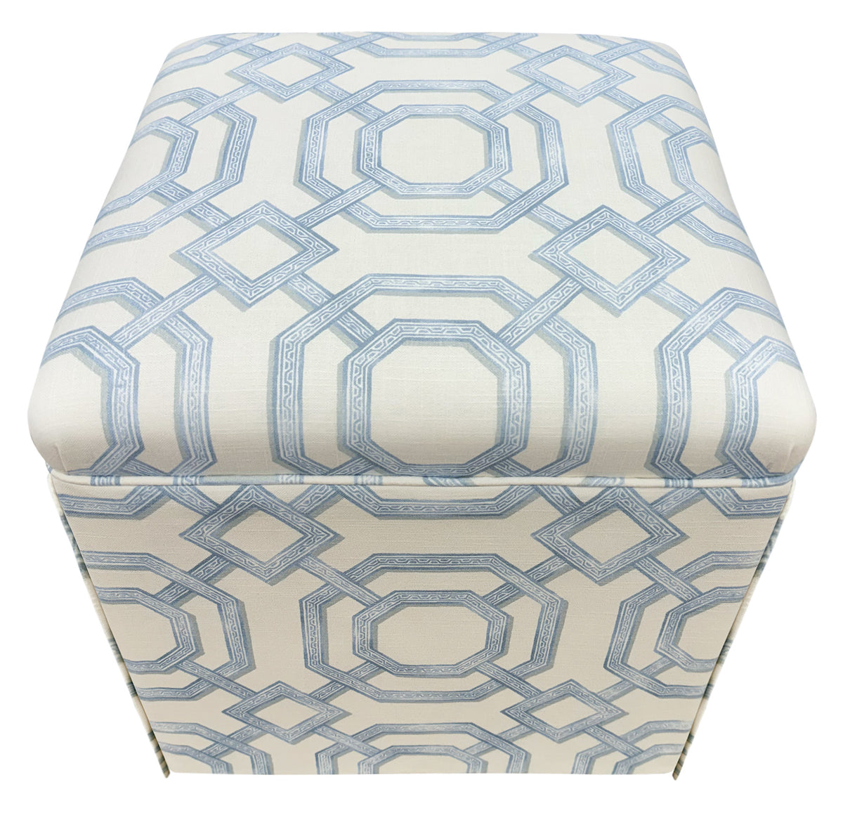 THE SKIRTED OTTOMAN :: LATTICE PRINT