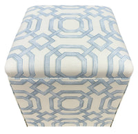 THE SKIRTED OTTOMAN :: LATTICE PRINT