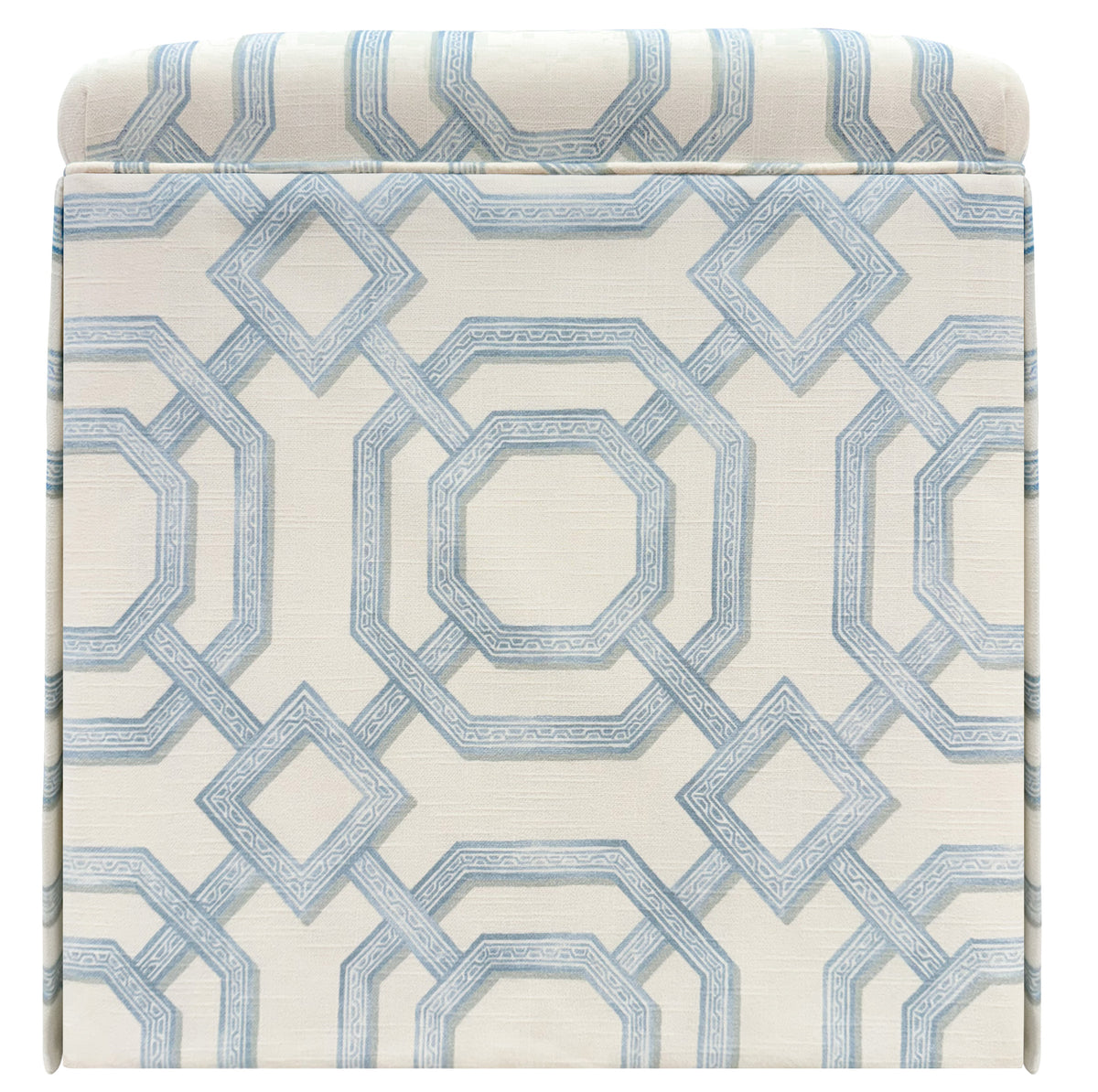 THE SKIRTED OTTOMAN :: LATTICE PRINT