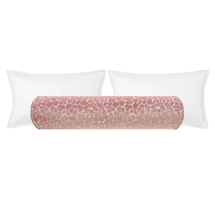 THE BOLSTER :: LEOPARD CUT VELVET// PINK PEONY