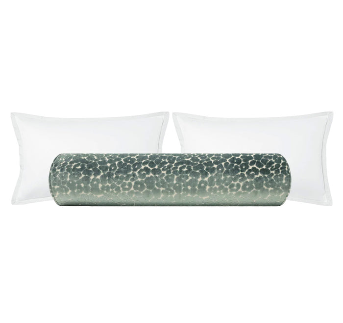 THE BOLSTER :: LEOPARD CUT VELVET // TURKISH BLUE