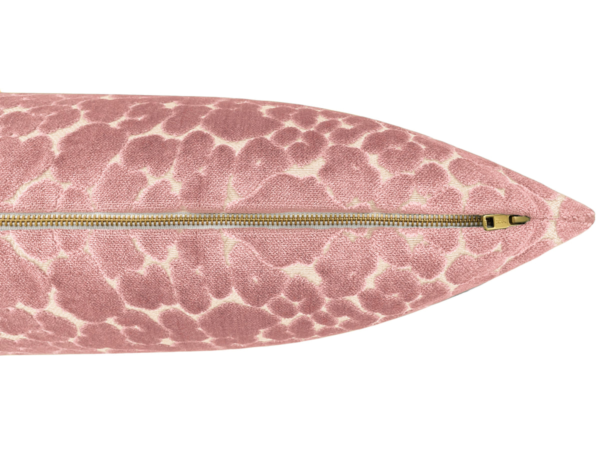 THE XL LUMBAR :: LEOPARD CUT VELVET // PINK PEONY