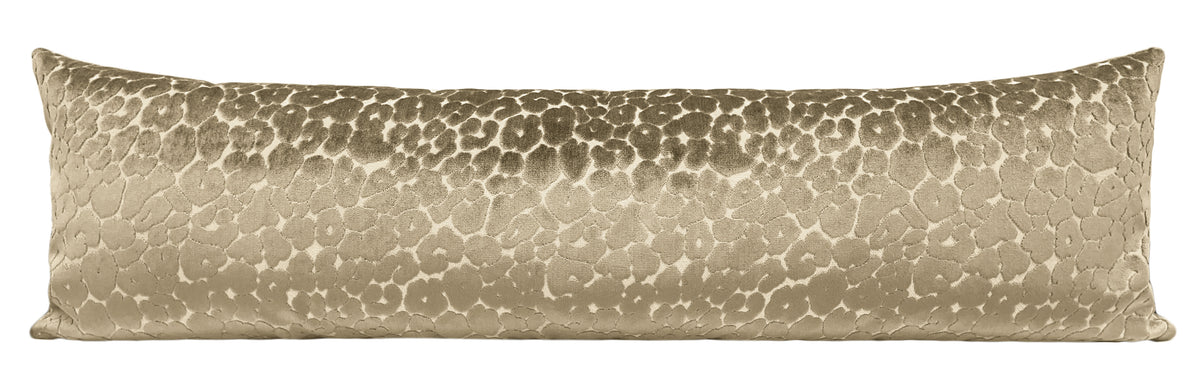 THE XL LUMBAR :: LEOPARD CUT VELVET // TAUPE