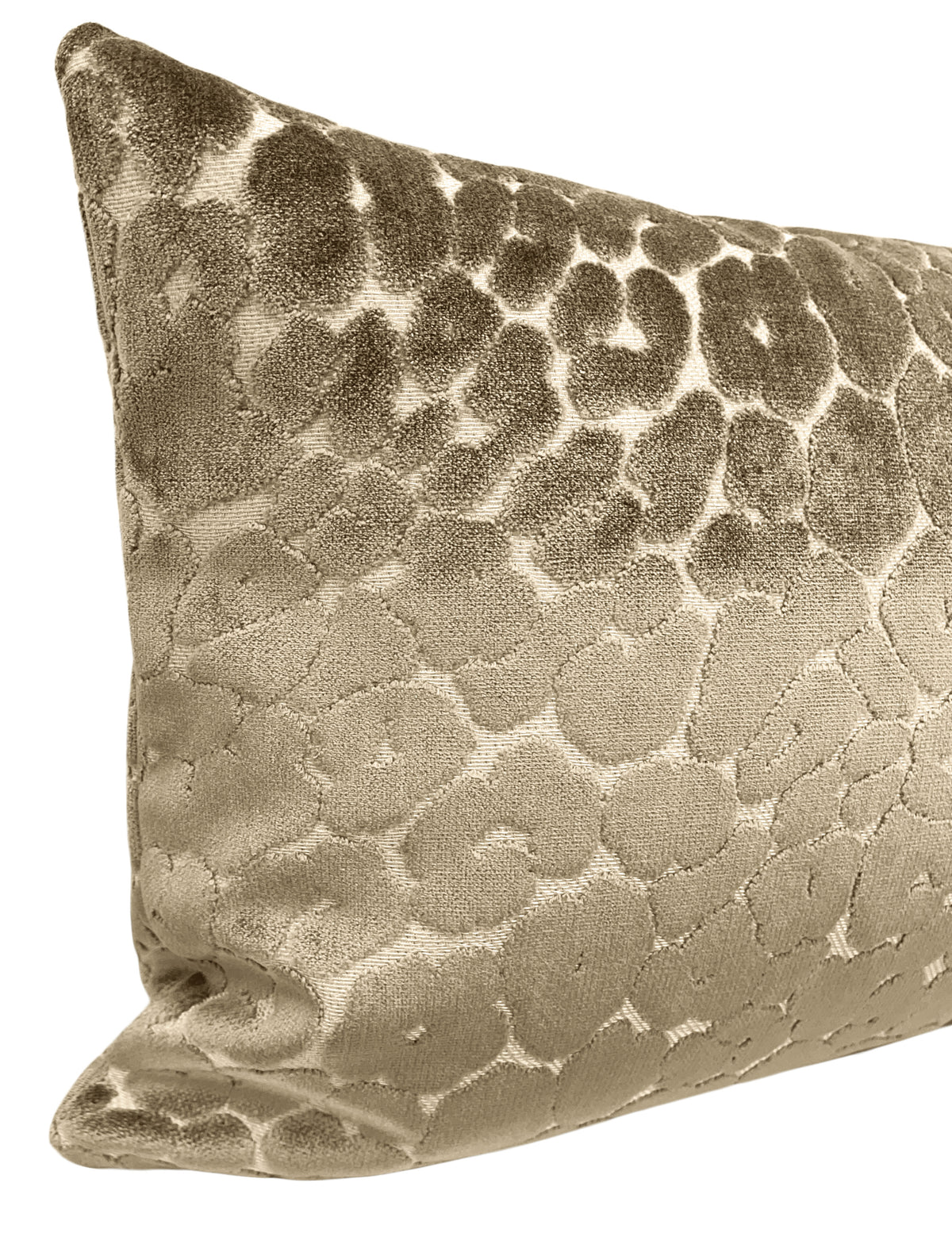THE XL LUMBAR :: LEOPARD CUT VELVET // TAUPE