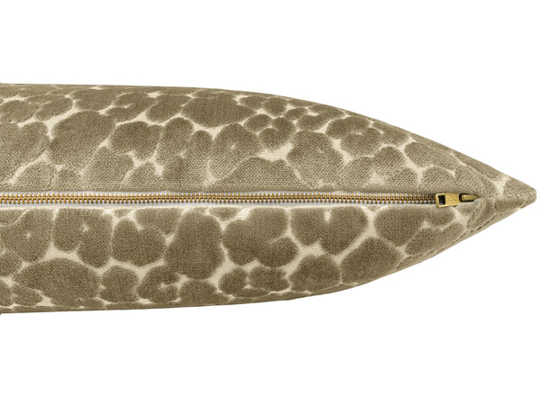 THE XL LUMBAR :: LEOPARD CUT VELVET // TAUPE