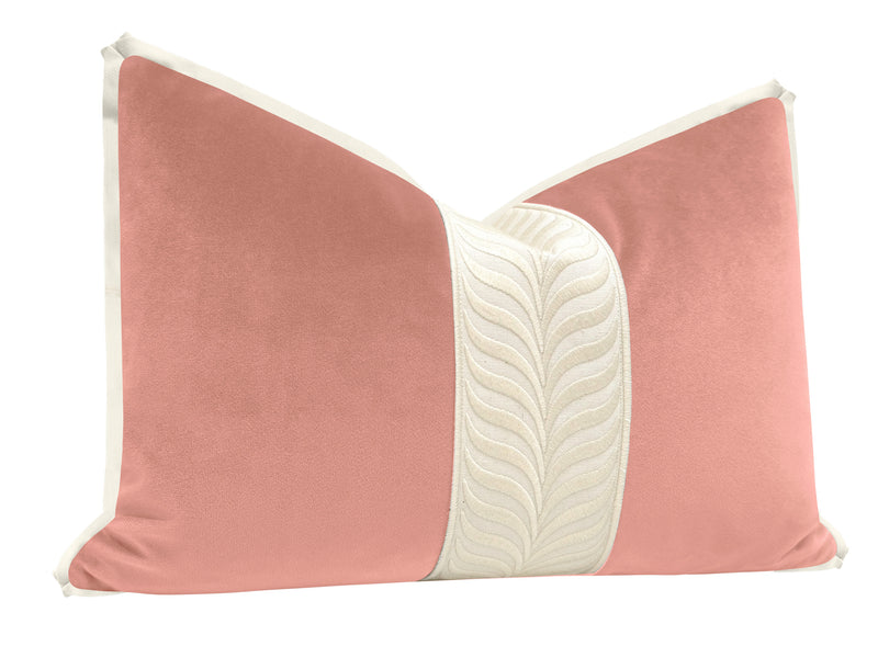 THE LITTLE LUMBAR :: MELROSE VELVET // BLUSH + TRELLIS TRIM // BONE