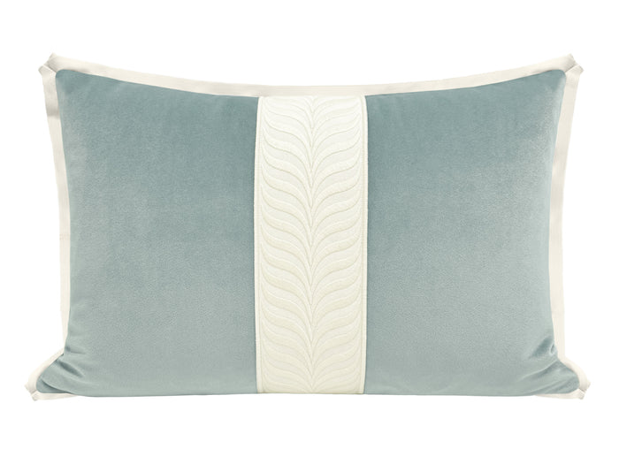 THE LITTLE LUMBAR :: MELROSE VELVET // CERULEAN BLUE + TRELLIS TRIM // BONE