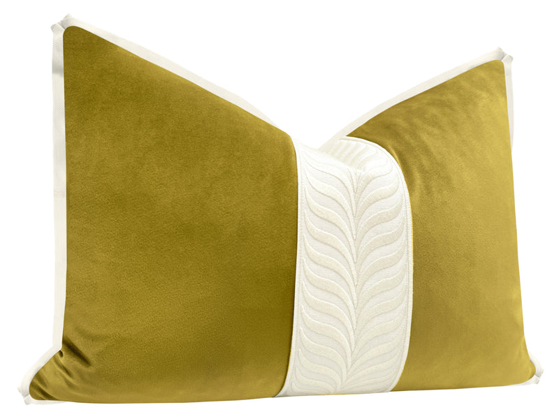 THE LITTLE LUMBAR :: MELROSE VELVET // CHARTREUSE + TRELLIS TRIM // BONE