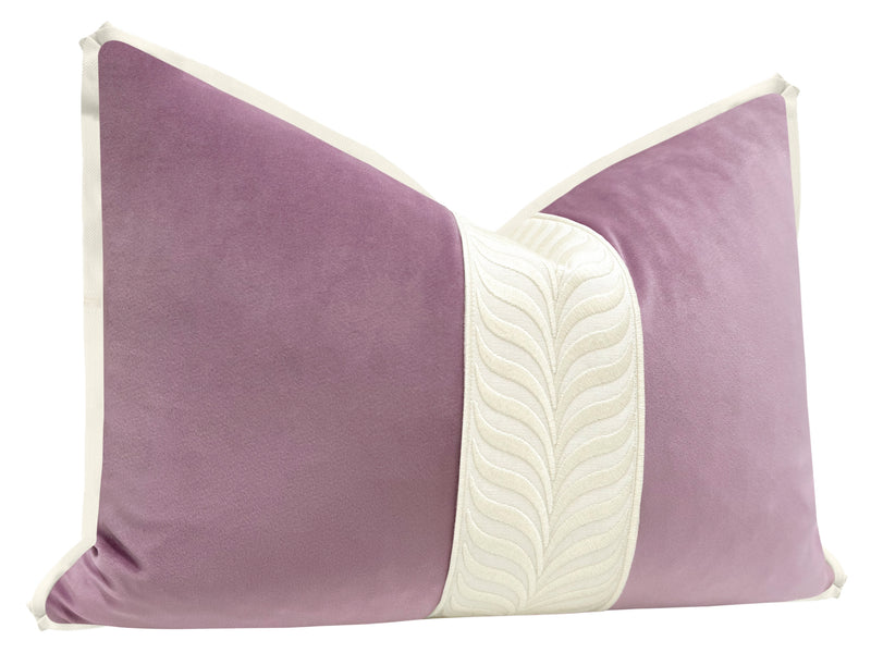 THE LITTLE LUMBAR :: MELROSE VELVET // LAVENDER + TRELLIS TRIM // BONE