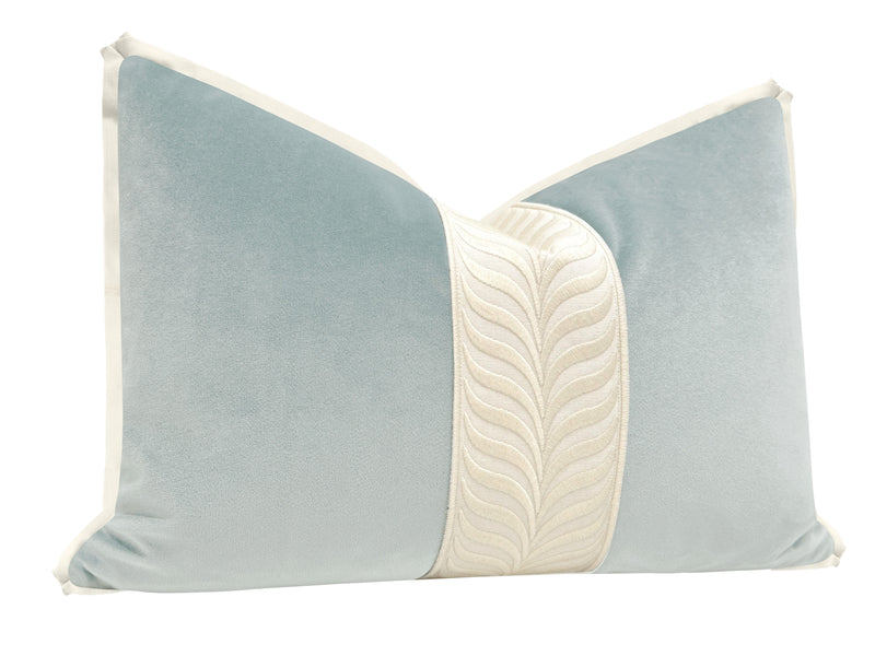 THE LITTLE LUMBAR :: MELROSE VELVET // MIST + TRELLIS TRIM // BONE