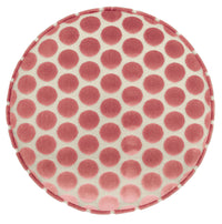 THE TIGHT ROUND OTTOMAN :: LUNA CUT VELVET // CARNATION