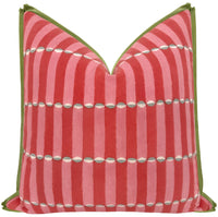 LUNA HAND BLOCK PRINT // PINK & RED | SCHUMACHER