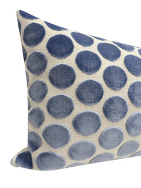 THE XL LUMBAR :: LUNA CUT VELVET // CAPRI BLUE