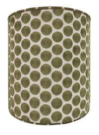 THE TIGHT ROUND OTTOMAN :: LUNA CUT VELVET // OLIVE