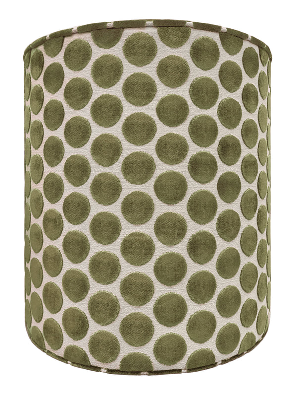 THE TIGHT ROUND OTTOMAN :: LUNA CUT VELVET // OLIVE