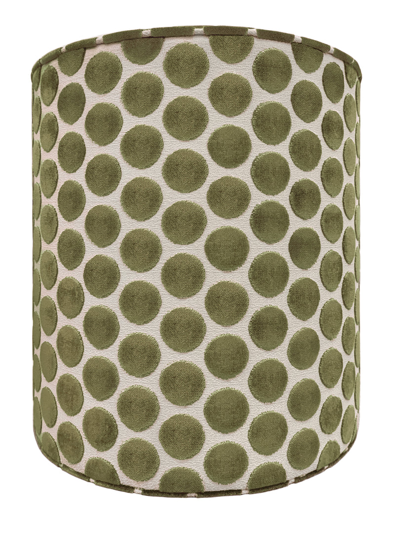 THE TIGHT ROUND OTTOMAN :: LUNA CUT VELVET // OLIVE
