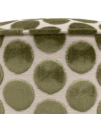 THE TIGHT ROUND OTTOMAN :: LUNA CUT VELVET // OLIVE