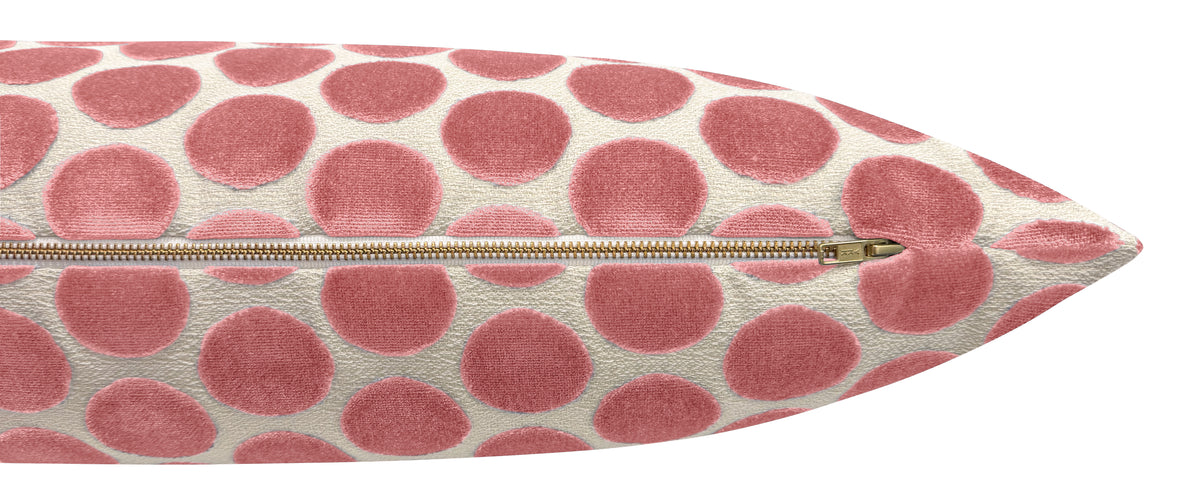 THE XL LUMBAR :: LUNA CUT VELVET // CARNATION