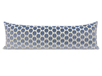 THE XL LUMBAR :: LUNA CUT VELVET // CAPRI BLUE