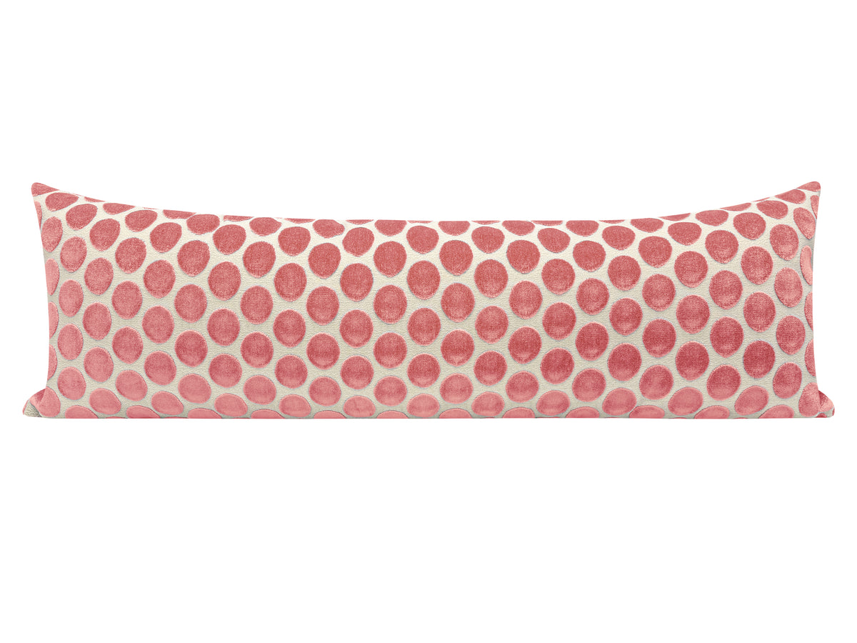 THE XL LUMBAR :: LUNA CUT VELVET // CARNATION