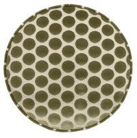 THE TIGHT ROUND OTTOMAN :: LUNA CUT VELVET // OLIVE