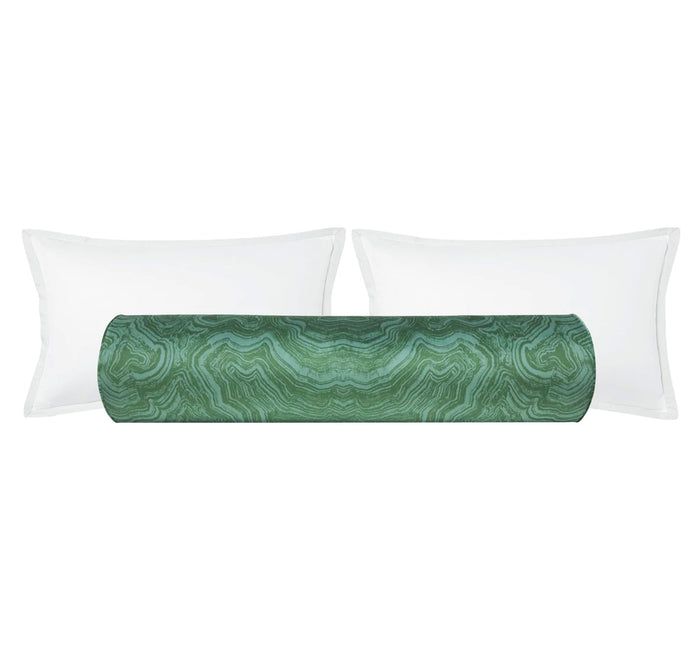 THE BOLSTER :: MALACHITE VELVET // EMERALD