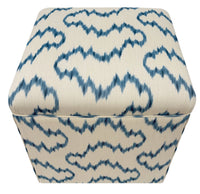 THE SKIRTED OTTOMAN :: MALLORCAN IKAT | LEE JOFA