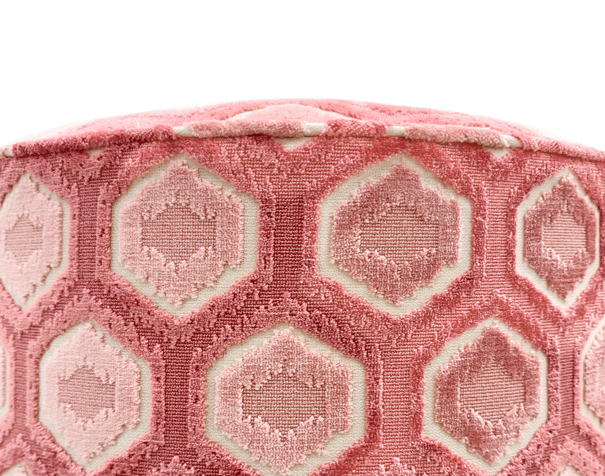 THE TIGHT ROUND OTTOMAN :: MIA CUT VELVET