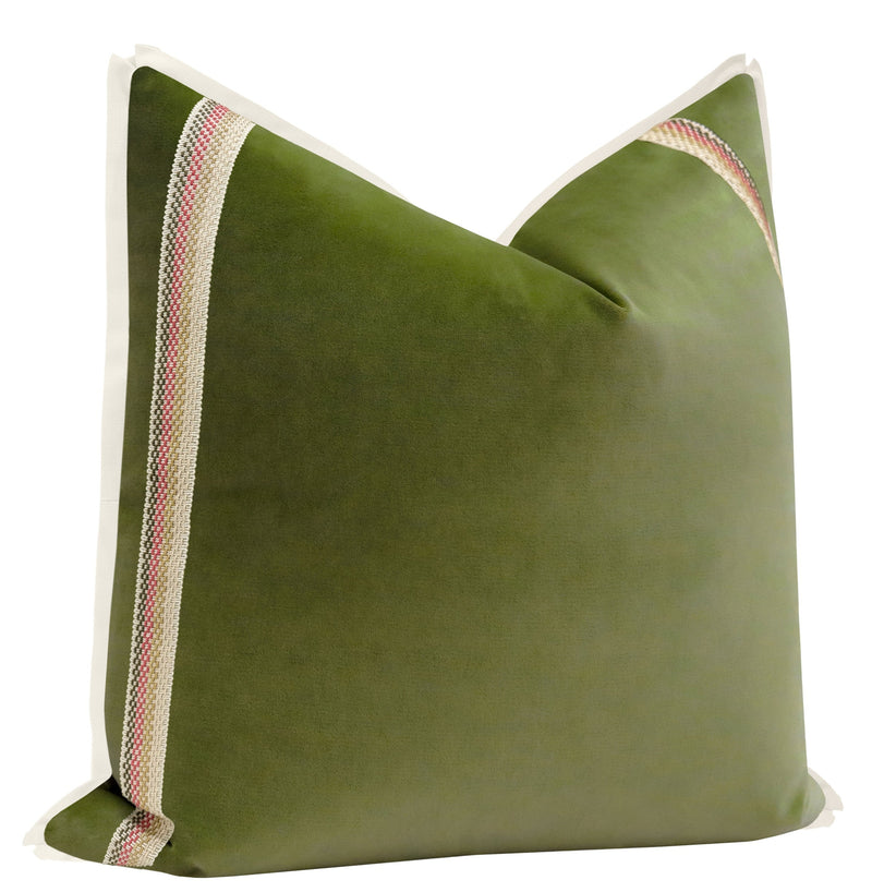 THE MILLICENT | SOCIETY VELVET // OLIVE + TEA ROSE TRIM