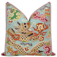 MING DRAGON PRINT // AQUA | BRUNSCHWIG & FILS