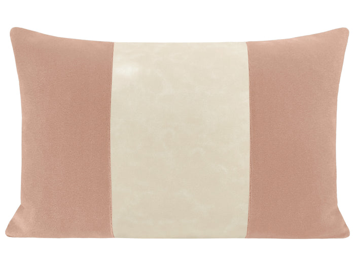 THE LITTLE LUMBAR :: MOHAIR VELVET // BLUSH  + FAUX LEATHER // ALABASTER