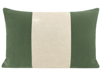 THE LITTLE LUMBAR :: MOHAIR VELVET // PATINA  + FAUX LEATHER // ALABASTER