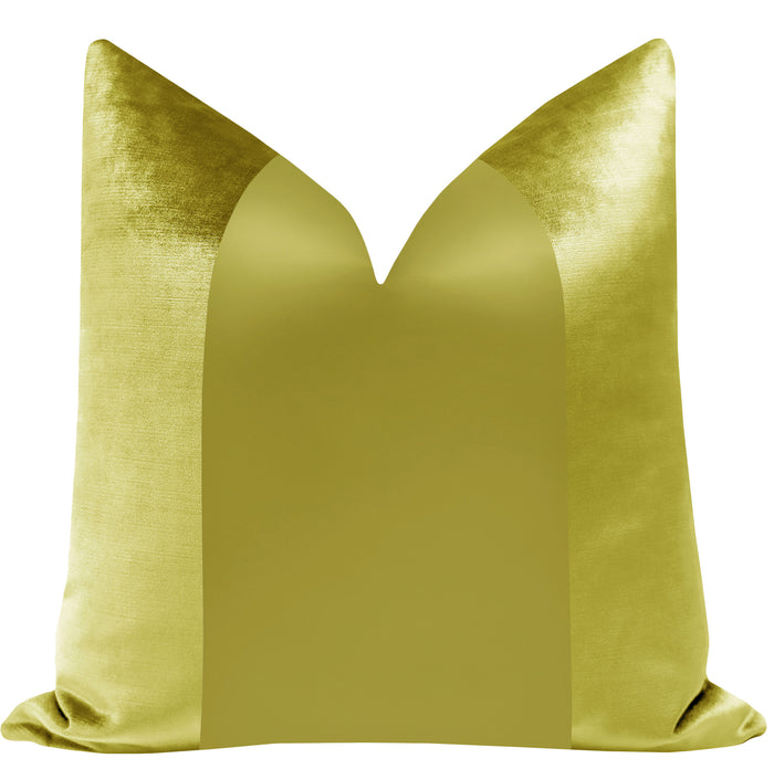 PANEL MONOCHROMATIC :: FAUX SILK VELVET // CHARTREUSE