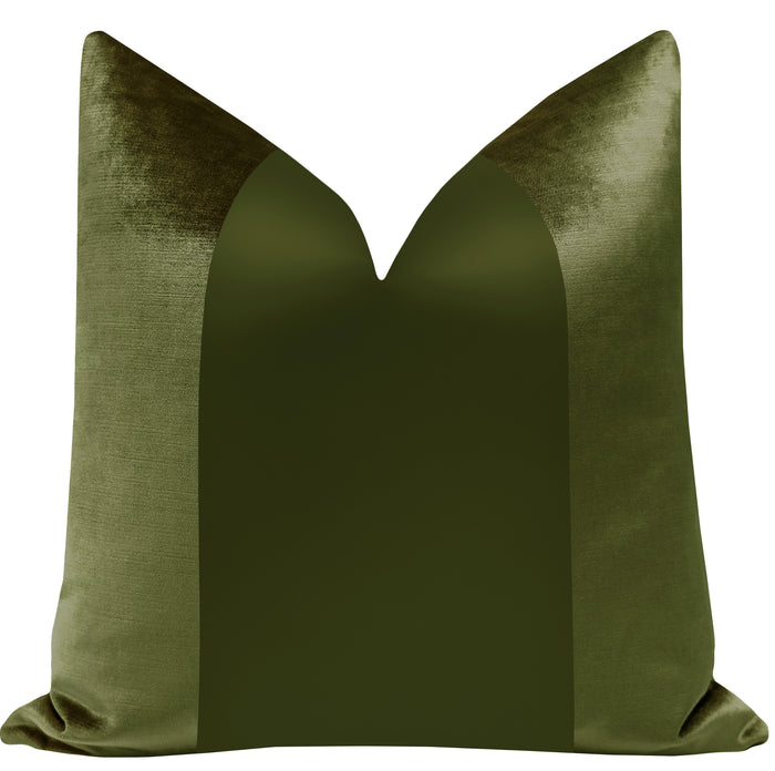 PANEL MONOCHROMATIC :: FAUX SILK VELVET // OLIVE