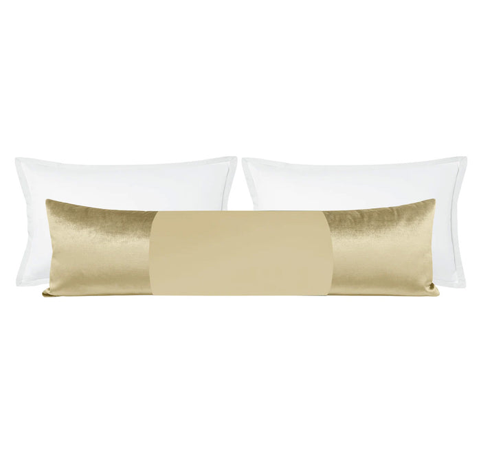 THE XL LUMBAR :: MONOCHROMATIC FAUX SILK VELVET // CHAMPAGNE